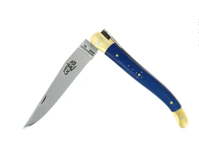 Taschenmesser, 11 cm, Griff aus blau gepresster Verbundfaser