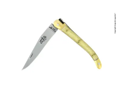 Taschenmesser, 9 cm, Griff aus goldenpailletten