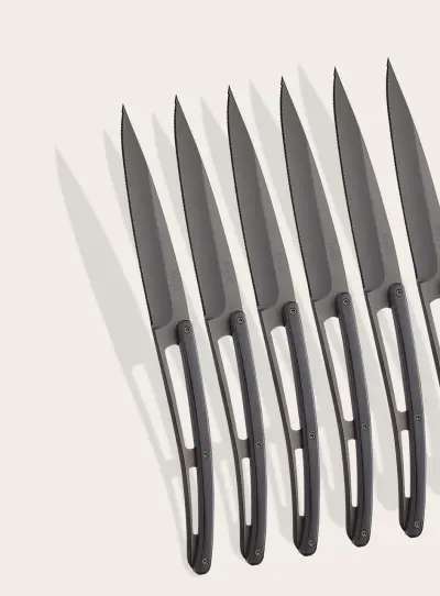 Tafelmesser Serrated Ebenholz