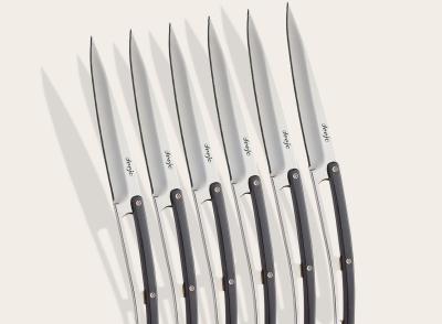 Tafelmesser Serrated Ebenholz