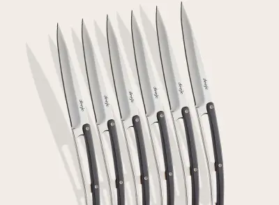Tafelmesser Serrated Ebenholz