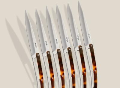 Steakmesser Schildpattoptik bernsteinfarben