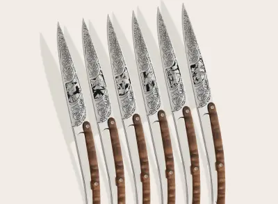 Tafelmesser Walnussholz / Jagd