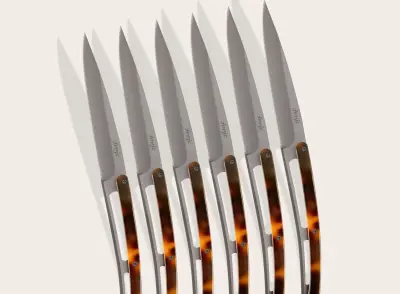 Steakmesser Schildpattoptik bernsteinfarben