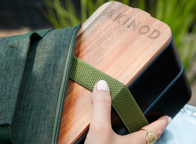 Akinod Bento + Lunch bag 11:58 Schwarz / Khaki