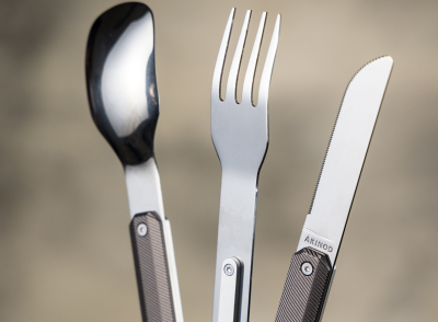 Akinod Besteck 12:34 Aluminium dunkelgrau