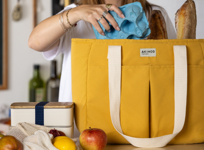 Akinod Isotherme Shopping-Tasche 10:47 Senf