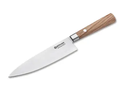 Böker Solingen Damast Olive Chefmesser Klein