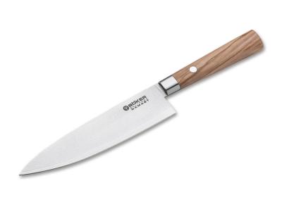 Böker Solingen Damast Olive Chefmesser Klein