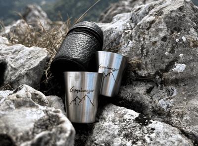 Gipfelwasser Stamperl mit Etui