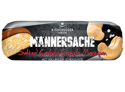 Marzipan Vollmilch Brot Salted Cashew Crunch »Männersache« 125g