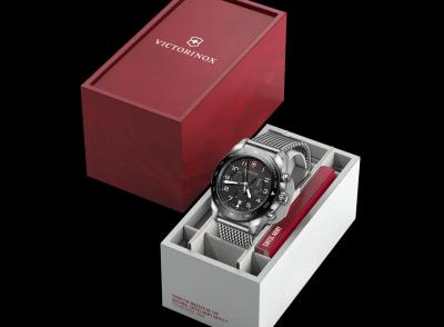 Swiss Army Chronograph Mesh schwarz