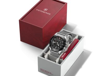 Swiss Army Chronograph Mesh schwarz
