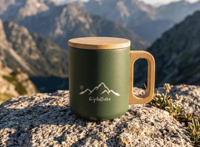Gipfelliebe Tasse mit Holzdeckel